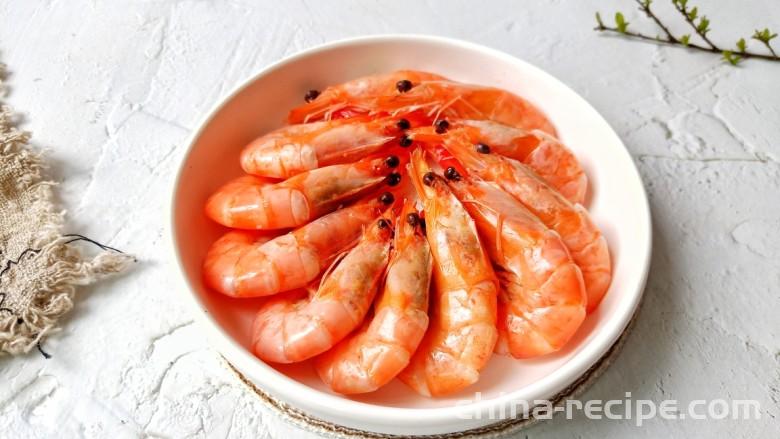 The recipe for blanching prawns
