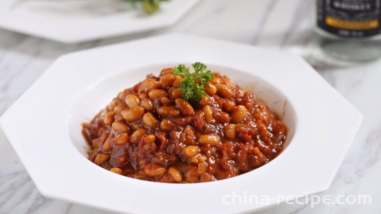 The method of making tomato sauce soybeans