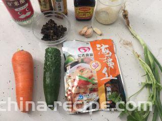 凉拌海蜇皮,准备好材料