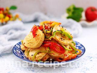 豆腐卷凉拌三椒,成品一