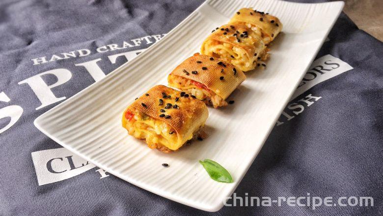 The method of making crispy golden bean skin rolls