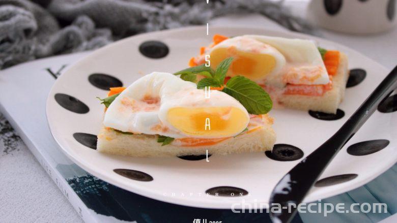 The recipe for the egg sandwich