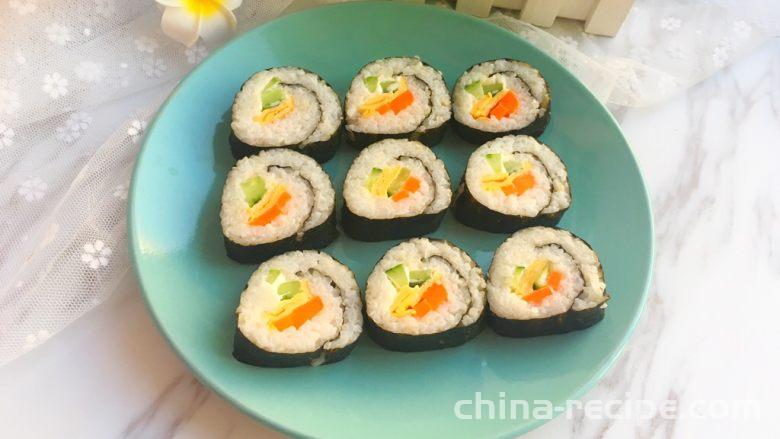The recipe for simple original sushi