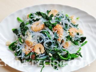 海米菠菜拌粉丝,开吃啦！
