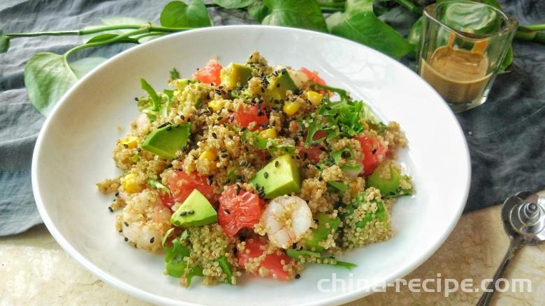 Recipe for Fresh Shrimp, Beef Oil, Fruit, Litsea, and Wheat Salad