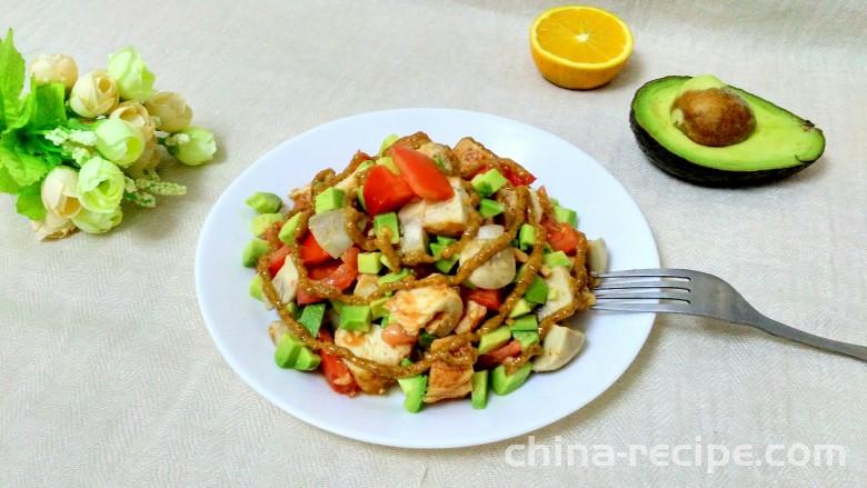 The recipe for avocado chicken salad