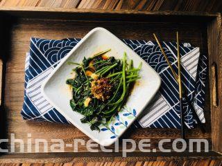 凉拌红薯叶,无污染无添加绿色食品。