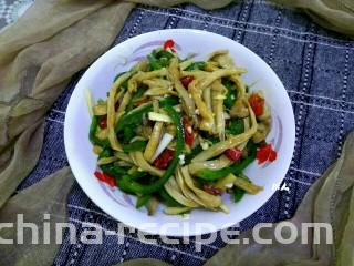 炝拌杏鲍菇,成品图