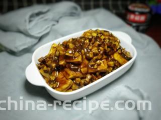 香菇焖豆腐,成品图