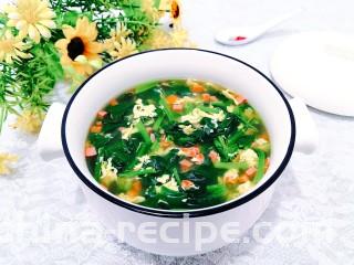 芙蓉鲜蔬汤,盛出，即可上桌