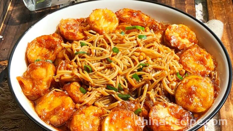 The recipe for making shiitake tofu