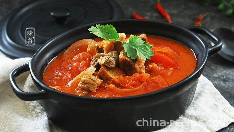 The recipe for tomato beef stew