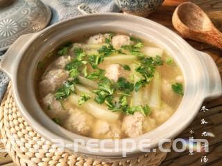 冬瓜丸子汤,成品。