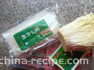 金汤肥牛,准备食材。
