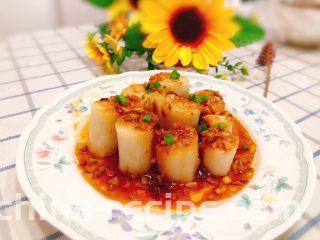 蚝油蒜蓉山药,成品图。