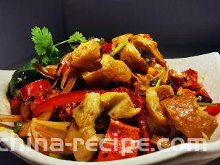 凉拌面筋,微辣上菜