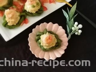 豇豆酿鸡蓉,很香的味道