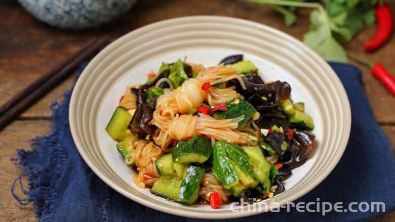 Method for making cold mixed konjac shreds