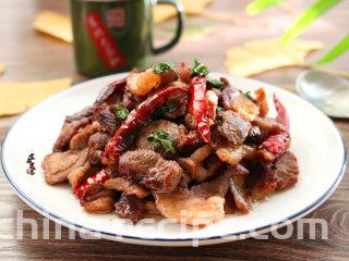 香辣薄荷炒羊肉,成品图