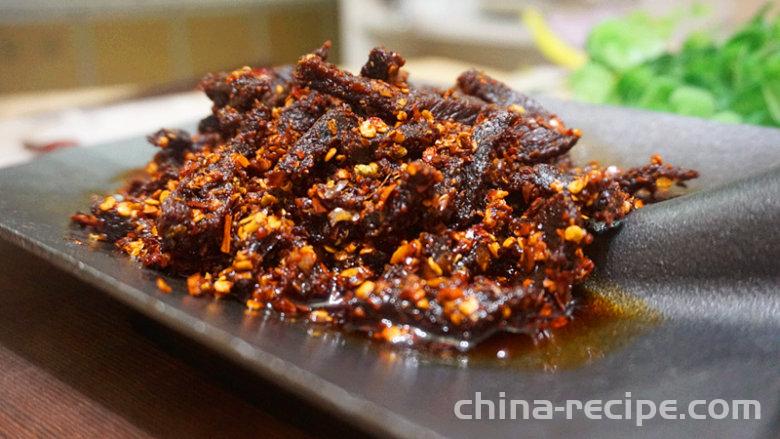 The recipe for spicy beef jerky