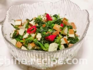 荠菜拌香干,成品图