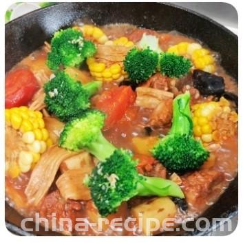 The recipe for tomato and pork rib stew