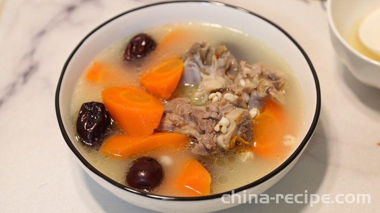 The recipe for carrot tube bone soup The recipe for carrot tube bone soup