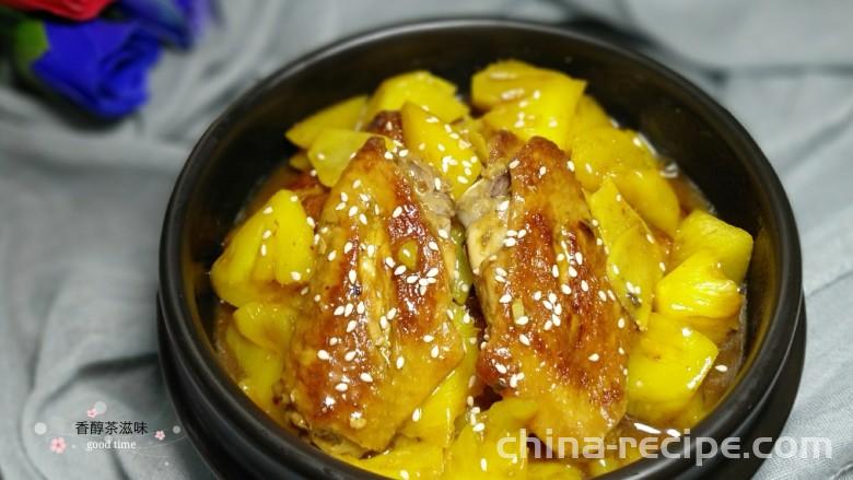 The recipe for pineapple chicken wings